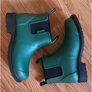 Merry People Bobbi Rain Boot, Alpine Green & Black